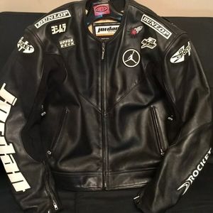 MENS JORDAN LEATHER MOTORCYCLE JACKET